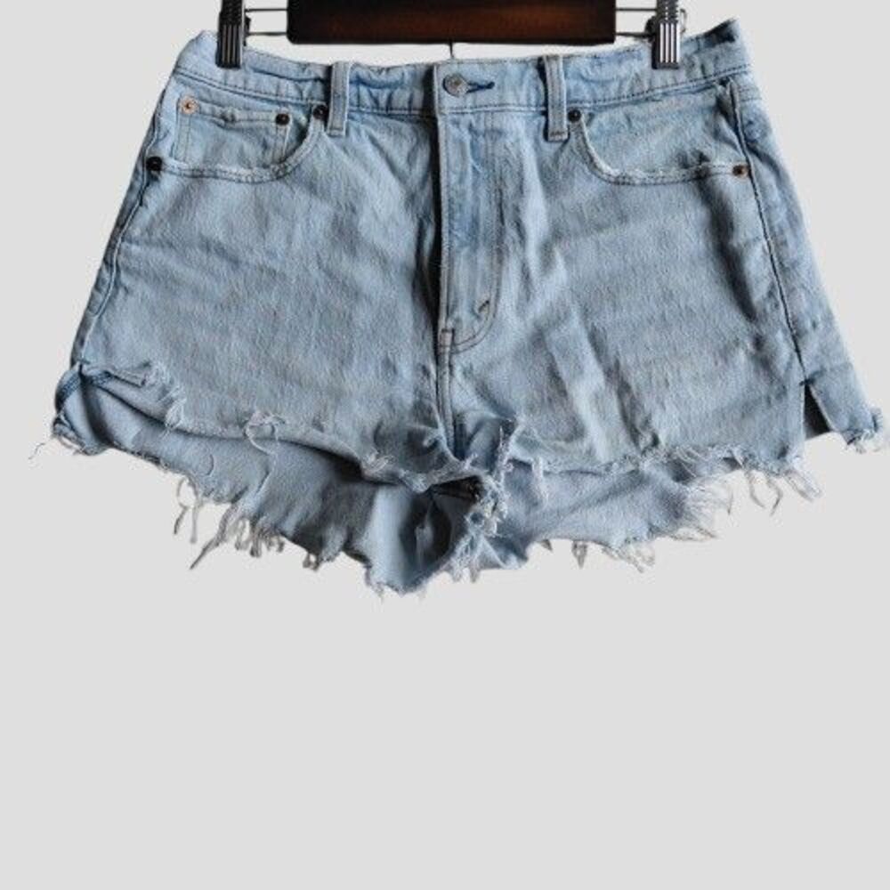 Abercrombie & Fitch The Mom Shorts Sz 26 Cutoff Frayed Raw Hem Y2K Beach Casual